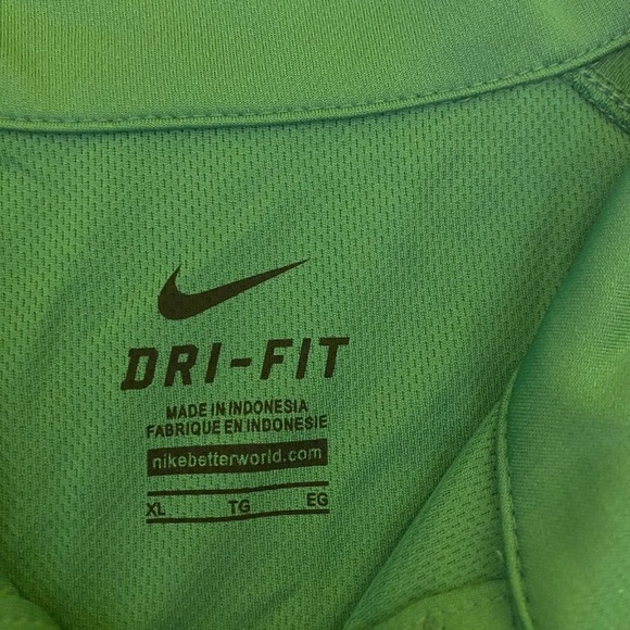 Nike Men's Golf Dri-Fit Pirates Athletic Green Polo Shirt Size XL Short Sleeve - Picture 7 of 11